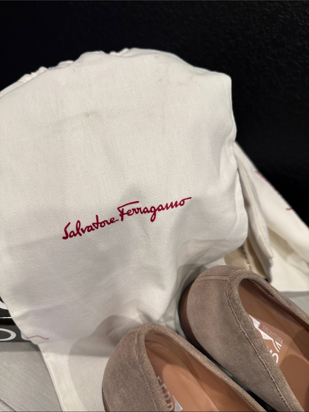 Salvatore Ferragamo Taupe Suede Bit-Trim Loafers. Price is Firm - Picture 8 of 9